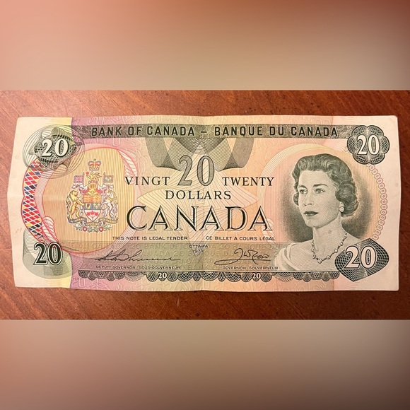Money Other - $20 Dollar Bill 1979 Bank of Canada Vintage Canadian Currency Money